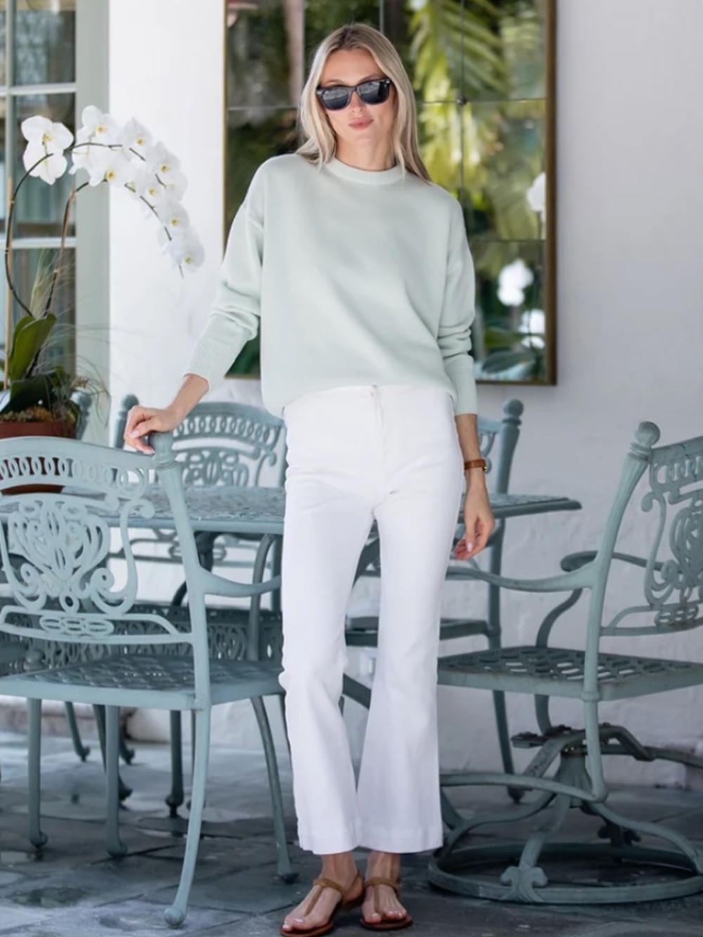 Julia Amory Bell Pant Twill White XS